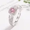 Anillo Rosa Imitación Cubo de Azúcar Nácar para Mujer, Lujo Ligero Sensación de Alta Gama, Artesanía de Goteo de Aceite, Diseño de Nicho, Anillo para Dedo Índice, Artículo Más Vendido