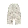 Yidao Vintage 2026 Primavera Novidades Retro Americano Desgastado Manchas Bolsos Largos Retos Perna Larga Calças Cargo Longas