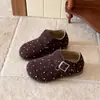Sapatos de couro da moda para meninas para uso ao ar livre, novos chinelos Birkenstock infantis da primavera de 2026, sapatos sem cadarço para meninas mais velhas