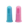 Cepillo de dientes de silicona universal para dedos para gatos y perros, no se cae fácilmente, silicona gruesa y suave, anti-mordidas, fácil de limpiar cepillo de dientes para mascotas