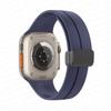 Adequado para Pulseiras Apple Watch 41mm 40mm Iwatchs10 Fivela de Rebite Fivela Magnética Dobrável Smart Silicone