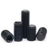Grado 12.9 Cabeza Hexagonal Interior Sin Cabeza Alambre M3 Cabeza Plana Máquina Tornillo Métrico M4 Negro Tope Tornillo de Fijación con Alambre M6