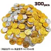 Actividades promocionales rifa accesorios gema moneda de oro moneda de oro pirata moneda de plástico juguete ficha de juego decoración fábrica
