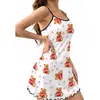E-commerce Transfronteiriço Europeu e Americano Temu Camisola Sexy Feminina Sem Costas Verão Fina Pijama Roupa de Casa Venda Direta da Fábrica Atacado