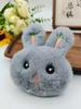 Primavera y verano nuevo broche de conejo felpa lindo animal pequeño caricatura japonés ropa de niñas zapatos colgante de bolso pequeño regalo