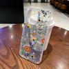 Funda de Teléfono Móvil para iPhone 18 Pro Estilo Ins Chica Dulce Flor Silvestre Fresca Manzana Cubierta Protectora Transparente con Purpurina Venta al por Mayor