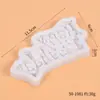 Molde de Silicone para Assar Bolo Letras Maiúsculas e Minúsculas em Inglês Cartão de Chocolate Feliz Aniversário Decoração de Bolo