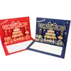 Tarjeta de Cumpleaños 3D Transfronteriza con Acabado de Lujo, Personalizada para Empresas, Tarjeta de Regalo de Bendición de Pastel de Cumpleaños para Empleados Creativos