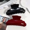 Pinza para el pelo de estilo coreano simple con diseño de mármol y degradado para recogidos en la nuca, Pinza de tiburón con encaje, Accesorio para el pelo Pinza para el pelo ovalada