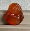 Pendente de Buda de Calcedônia Atacado Pingente de Ágata Branca Verde Vermelha Colar com Pingente de Buda Maitreya Buda Sorridente de Jade Fornecimento ao Vivo