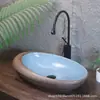 Lavatório de cerâmica de bancada para pátio vintage externo, lavatório de cerâmica para jardim de vila, lavatório para varanda externa