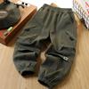 Ropa para Niños Pantalones Cargo para Niños Pantalones para Niños Primavera y Otoño 2026 Nuevos Pantalones Largos Sueltos Casuales para Exteriores Venta al por Mayor