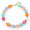 Venta Caliente de Verano Collar de Resina Colorido Estilo Vacaciones en la Playa Cadena para Clavícula Accesorios Dopamina Collar de Lujo Ligero