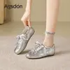 Zapatillas de Entrenamiento Plateadas Aogushi Deng para Mujer 2026 Nuevo Otoño Cómodas No Cansan Zapatos de Mujer Ballet Casual Zapatos Deportivos