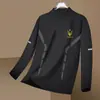 Playera Térmica de Otoño e Invierno para Hombre de Manga Larga con Cuello Medio Alto, Marca de Moda, Máxima Calidad, Ropa para Hombre
