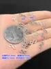 Plata de ley s925 Retro Ciclo Hebilla Doble Hebilla de Ocho Caracteres Hebilla de Conexión Pulsera Trenzada de Mano Pulsera Collar Hecho a Mano diy Accesorios