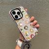 Borde Negro Transparente Donut Gato Manzana 16 Funda para Teléfono Personalizada Iphoneair Transparente TPU Cubierta Protectora