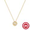 Collar con Colgante de Anillo Pétalo Danzante de Plata Esterlina S925 para Mujer, Diseño Europeo y Americano de Alta Gama, Cadena Inteligente Rosa para Clavícula