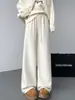 Calça Jogger de Moletom Feminina Casual Outono Cintura Alta Slim Fit, Estilo Preguiçoso, Modelagem Solta Emagrecedora A19216