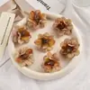 Acessório de cabelo, acessório para roupa, sapato e chapéu, grampo de cabelo, decoração DIY para casa, flor artificial estilo pintura a óleo, flor de cauda de andorinha de quatro cantos
