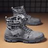 Explosiones moda exterior botas martin talla grande cuatro estaciones tela botas de hombre patrón camuflaje forro polar botas gruesas al por mayor
