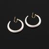 EH1211 Pendientes de Anillo de Vidrio Hong Kong Wind Drop Placa Giratoria para Incienso de Mosquito Clip para Oreja Sin Agujeros en las Orejas Moda Anillo Vegetariano Aro de Oreja Hebilla de Oreja