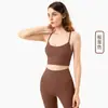 Wx1219 Sujetador Deportivo Sexy sin Espalda para Fitness, Running, a Prueba de Impactos, Chaleco de Yoga Pilates con Almohadillas Extraíbles y Correas
