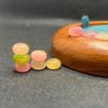 Pulsera de cuentas de ábaco antiguas de color melocotón, cuentas de jade a granel para bricolaje, accesorios de juego Wen