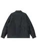 Chaqueta de pana de algodón estilo retro otoño Nanxia color azul Klein con cuello camisero, engrosada y cálida, corte holgado, moderna