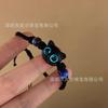 Pulsera de gatito dulce y fresca de entrega única, diseño de nicho INS para mujer, pulsera tejida de gatito negro, para pareja, amigas