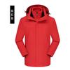 Chaqueta de invierno desmontable con logotipo forrado de polar para trabajo al aire libre, ropa de jardín, bordado con estampado tres en uno