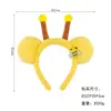 Linda Diadema de Oso Abeja Winnie the Pooh Felpa Cara de Niña Diadema para Lavado Facial Dibujos Animados Orejas de Oso Amarillo Diadema de Animal