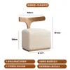 Taburete de Maquillaje de Madera Maciza Nórdico Diseñador Creativo con Respaldo Taburete para Cambiar Zapatos Lujo Ligero Sensación de Gama Alta Taburete para Beber Té Taburete Bajo Casual