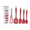 Em estoque atacado resistente a altas temperaturas silicone assar conjunto de 5 peças raspador pincel de óleo batedor de ovos grau alimentício ferramentas de assar conjunto