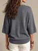 Colección Otoño 2026 Superventas de Amazon Suéter Cardigan de Punto de Color Sólido con Mangas Amplias Holgadas, Cuello Redondo Adelgazante para Mujer