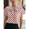 2026 Sitio Independiente Europeo y Americano de Amazon Nuevo Estilo Cuello de Lazo Elegante Versátil Camisa de Viaje para Mujer