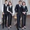 Grosso Royal Blue Professional Suit Jacket Roupas de trabalho Homens e mulheres Mesmo terno não passável terno vestido de negócios