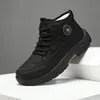 Zapatos para hombre 2026 estilo nuevo de invierno, forrados de felpa, cálidos, con suela gruesa, botas de nieve, zapatos deportivos casuales de punta redonda, cómodos para los pies, zapatos para hombre