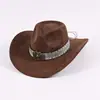 Chapéu de Cowboy Ocidental com Logo de Cabeça de Boi em Faixa Prateada, Chapéu de Cowboy Ocidental Vintage com Placa de Metal Mais Vendido, Acessório para Chapéu de Cowboy Venda por Atacado