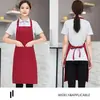 Avental Amplo Atacado com Impressão de Logotipo Personalizado Moda Feminina Supermercado Casa Cozinha Impermeável Hotel Roupas de Trabalho Sem Mangas