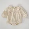 Roupas para Bebês e Crianças Pequenas Outono Estilo Coreano Moda Infantil Camisa de Boneca Bordada para Bebê Vestido de Bebê Estilo Outono Roupas para Passeio de Primavera