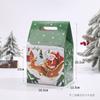 Empaque para hornear en Navidad bolsa de papel portátil caja de empaque crujiente de copo de nieve caramelo turrón galletas caja pequeña de mano