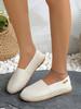 Sapatos de Pescador Femininos 2024 Outono e Inverno Bico Redondo Pé Chato Boca Rasa Preguiçoso Preguiçoso Um Pedal Tamanho Grande Sapatos Femininos