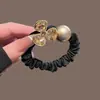 Goma para el pelo de flor simple para intestino delgado para mujer, Cuerda para el pelo de trébol de cuatro hojas de alta gama, Banda de goma de alta elasticidad, Accesorios duraderos de estilo antiguo