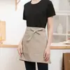 Delantal Corto de Medio Delantal al por Mayor Delantal para Cocina Casera Ropa de Trabajo para Restaurante Hotel Delantal para Personal Impresión Bordada