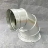 Adaptador de Ventilador de Campana Extractora Codo Reductor de 90 Grados Conector Externo de Diámetro Diferente Grande a Pequeño para Ventilación de Extracción Curva de 45 Grados