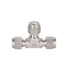 Roke Marca Acero Inoxidable 316 Doble Virola Métrica Tubería 2-50mm Diámetro Igual Tipo T Codo de Tubería