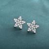 925 prata esterlina cinco-pointed estrela brincos de diamante das mulheres brincos de estrela curta simétrico high-end brincos brincos por atacado para as mulheres