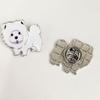 Broche de metal para perro mascota de venta caliente, insignia para ropa y sombrero, aleación, accesorios para amantes de los animales, una generación de punto