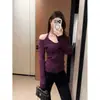 ¡Llegó! Suéter tejido de cuello en V engrosado con un escote retorcido, una capa base versátil y elegante para mujer, perfecto para otoño e invierno